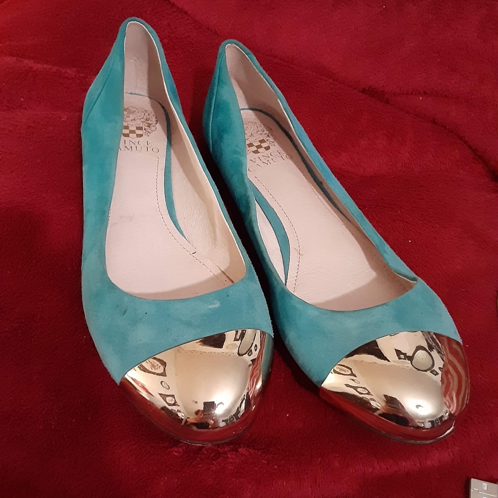 Vince camuto blue goddess flats